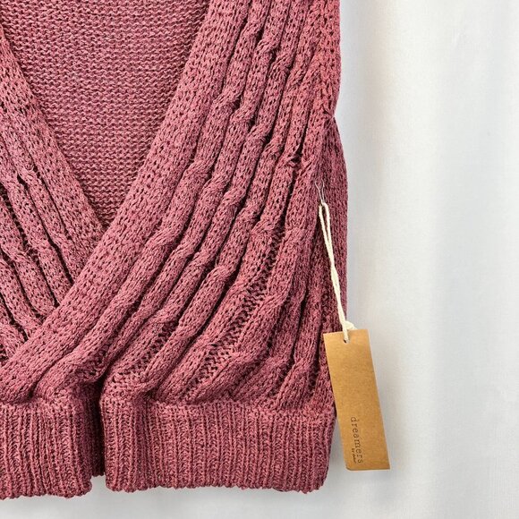 Dreamers by Debut Womens Rosewood Sleeveless Surplice Neck Sweater Size XL - Picture 8 of 11